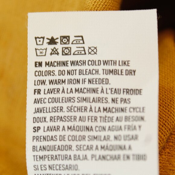 American Eagle Paperbag Pants | Golden Yellow Tie Waist | High Rise & Tapered Fi - Picture 7 of 8